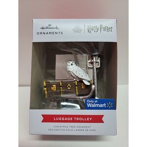 Hallmark Christmas Tree Ornament Harry Potter Trolley Cart with Hedwig Christmas